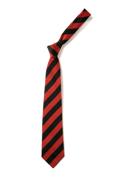 Broad Stripe Tie - Black & Red