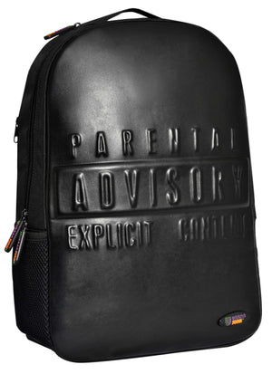Warning Black Backpack