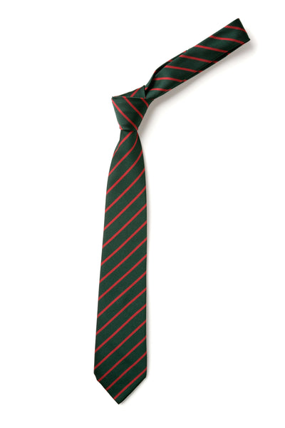 Thin Stripe Tie - Green & Red