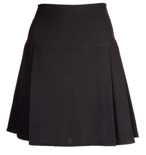 Triple Pleat Polyester Fitted Skirt