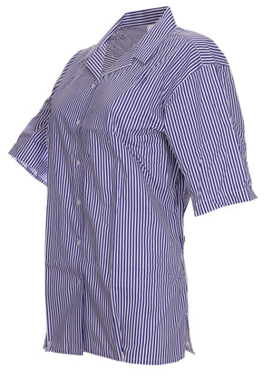 Blouses Non Iron S/S Open Striped - Twin