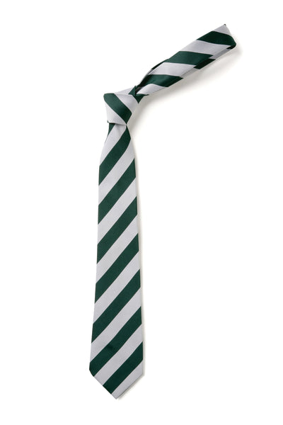 Broad Stripe Tie - Green & White