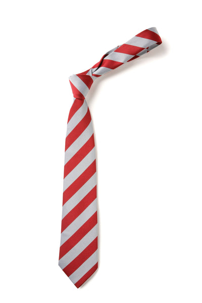 Broad Stripe Tie - Red & White
