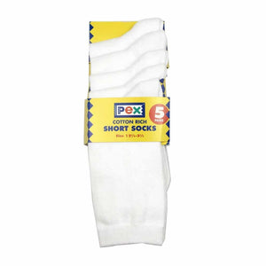 Socks - Cotton Rich - Ankle 5 Pair Pack