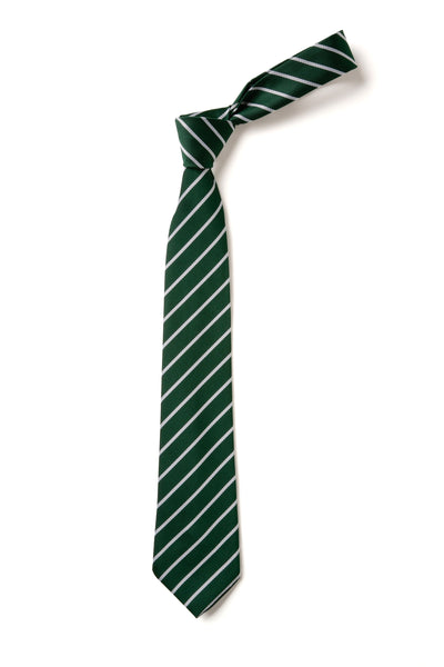 Thin Stripe Tie - Green & White