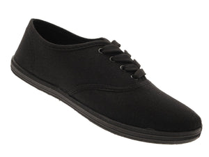 Black Lace Plimsolls