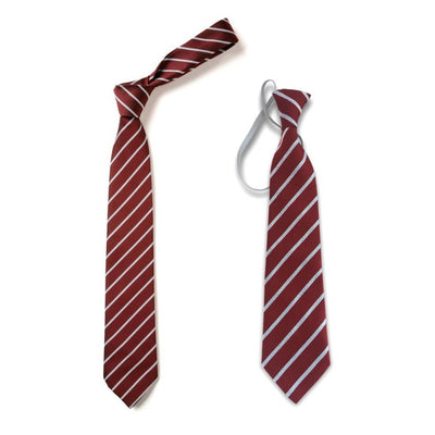 Tie Thin Stripe - Maroon & White (ECO)
