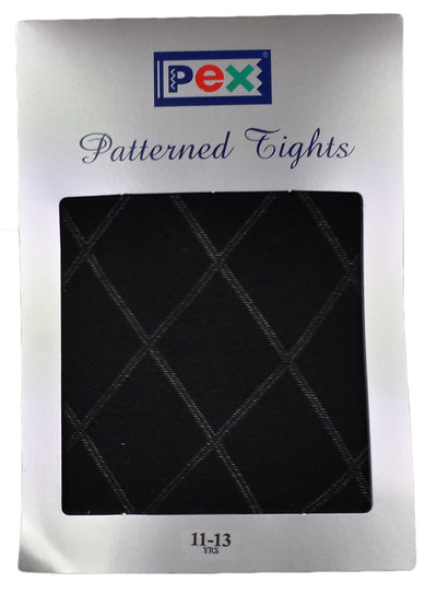 Tights Diamond Pattern Black