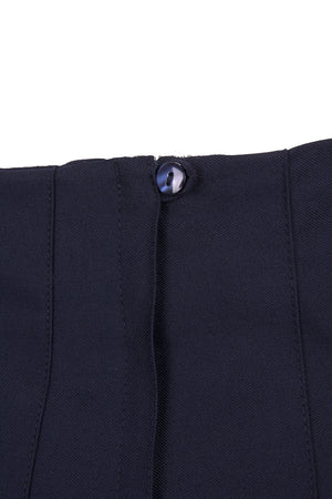 Stitch Down Box Pleat Fitted Skirt 