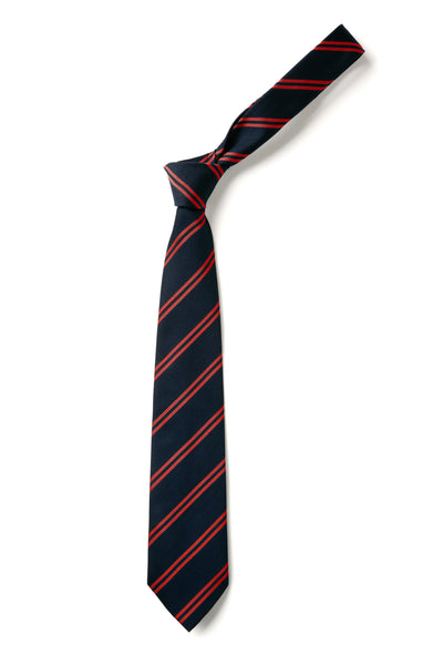 Double Stripe Tie - Navy & Red