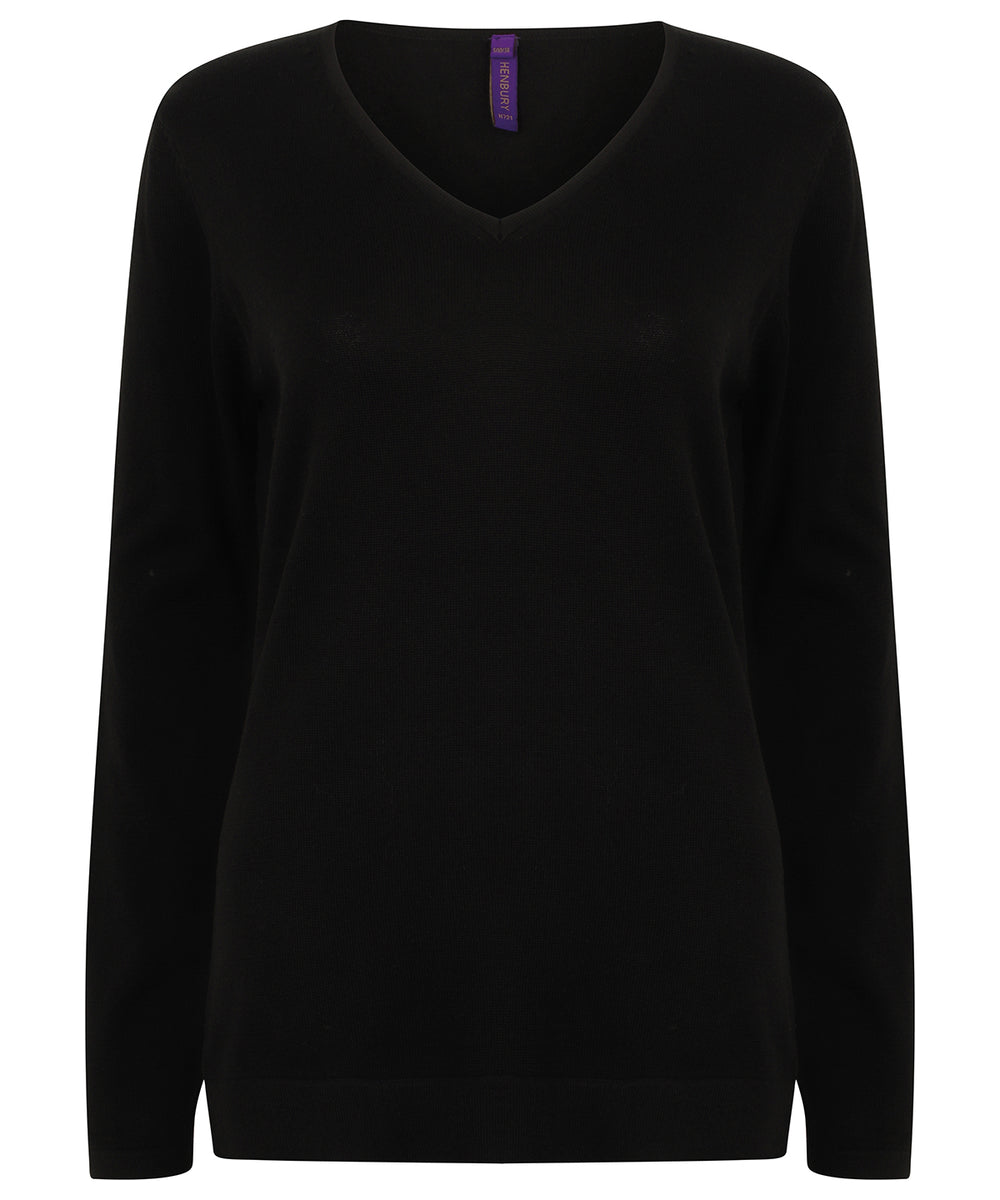 Women's 12 gauge v-neck jumper
