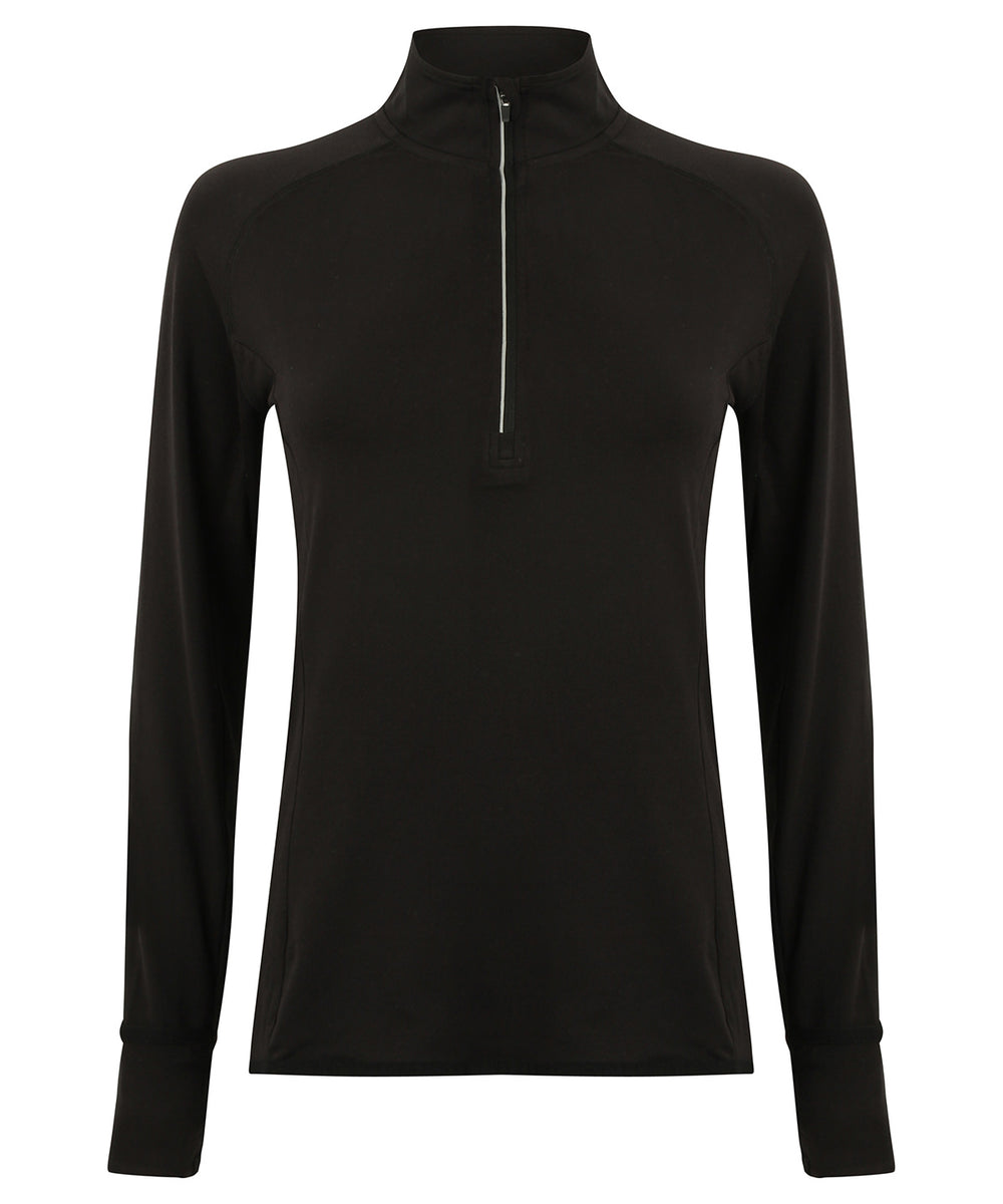 Women's long-sleeved ¼ zip top