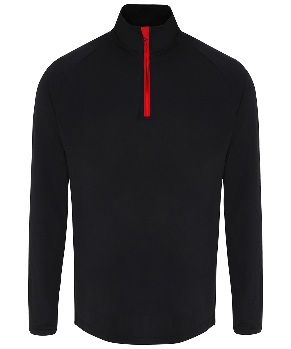 Men's TriDri® long sleeve performance ¼ zip top 