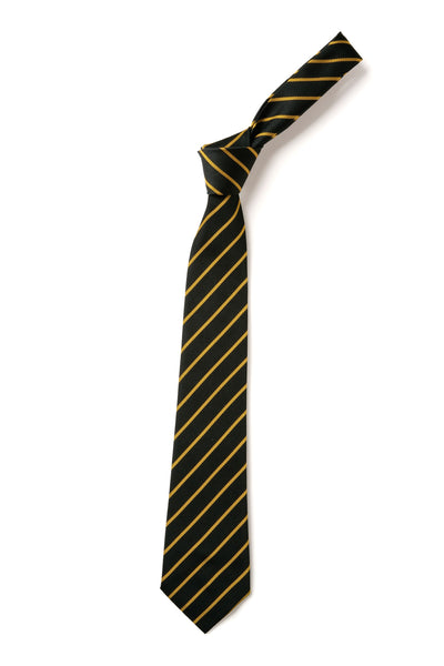 Thin Stripe Tie - Navy & Gold