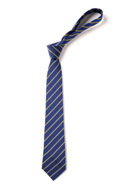 Thin Stripe Tie - Royal & Gold