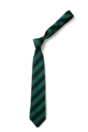 Broad Stripe Tie - Navy & Emerald