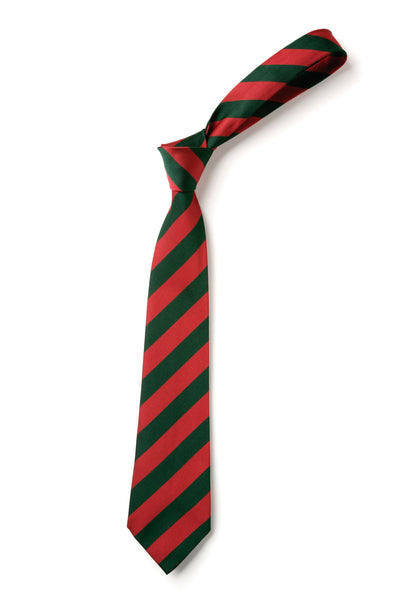 Broad Stripe Tie - Red & Green