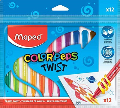 Maped Color Peps Twist Colouring Crayons (Pack of 12)
