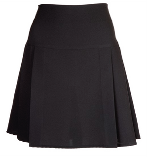 Pleated Bengaline Skirt