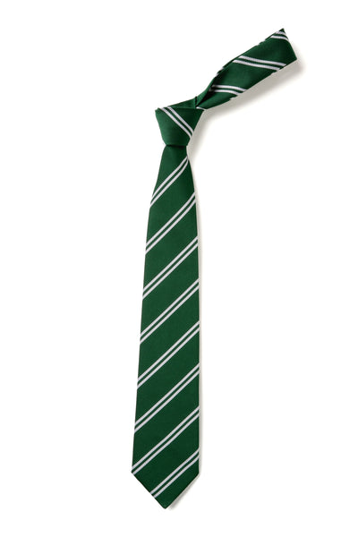 Double Stripe Tie - Green & White
