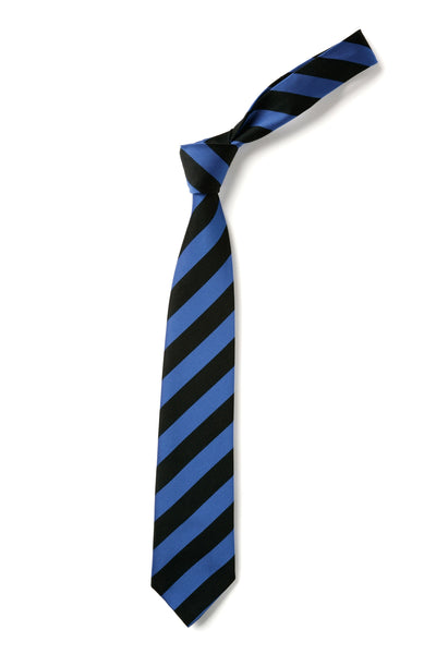Broad Stripe Tie - Black & Royal