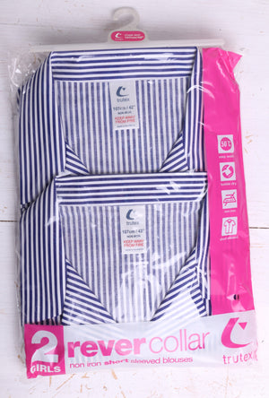 Blouses Non Iron S/S Open Striped - Twin
