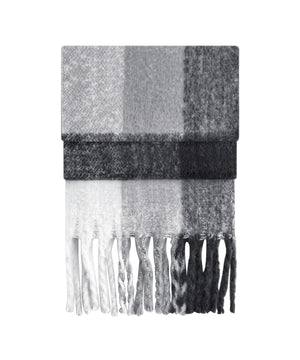 Fluffy check scarf