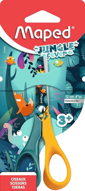 Maped Jungle Fever Scissors – 12cm Soft‑Grip (Ages 3+)