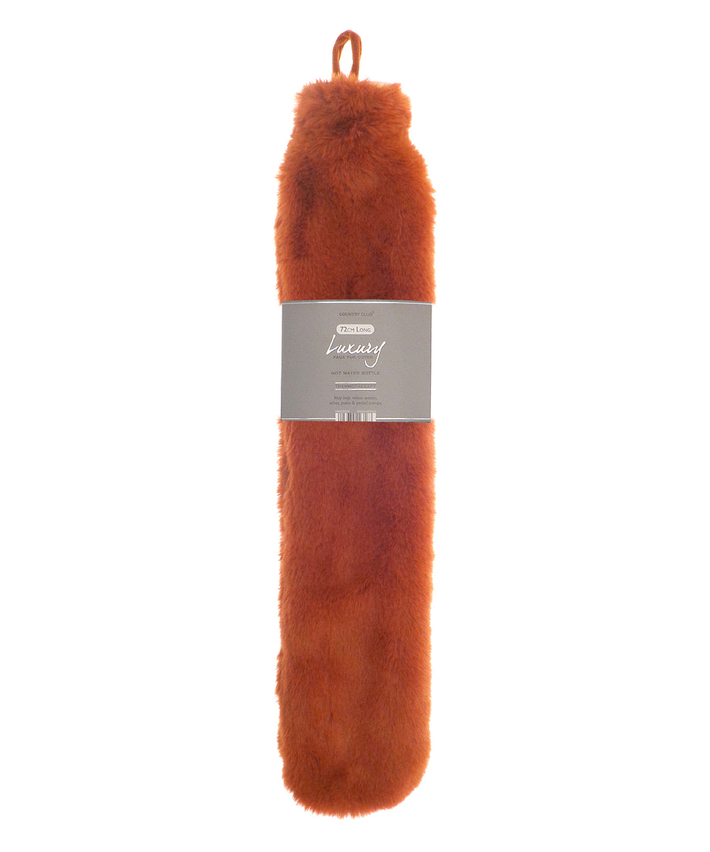 Super luxury faux fur long hot water bottle and cover