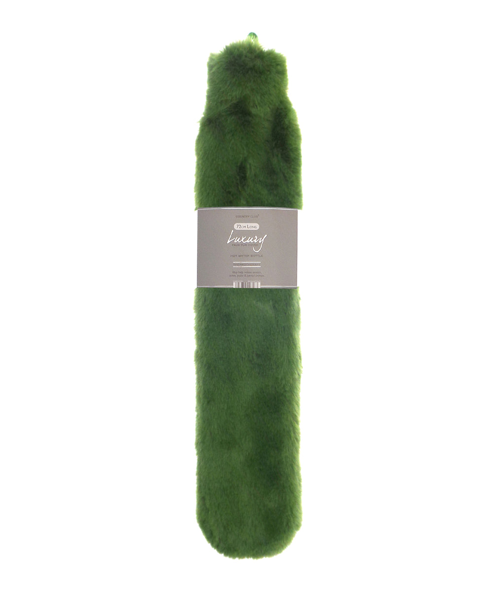 Super luxury faux fur long hot water bottle and cover