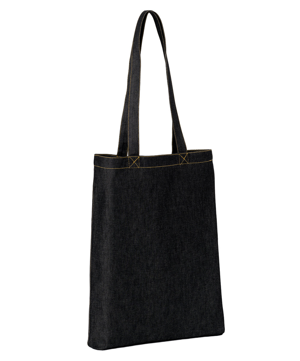 Denim ‘flat base’ shopper