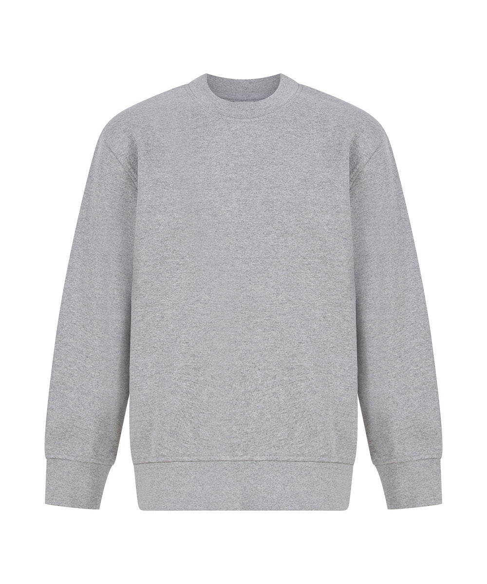 Kids sustainable fashion curved hem sweatshirt