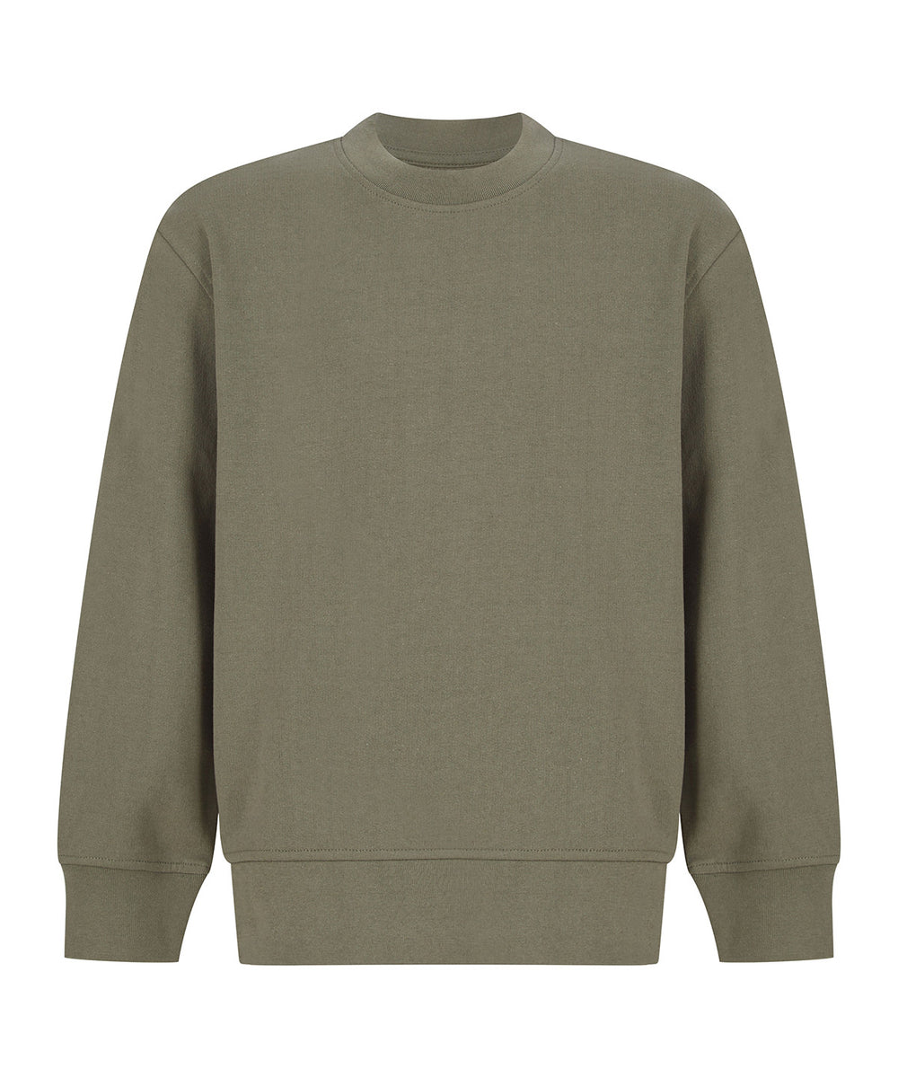 Kids sustainable fashion curved hem sweatshirt