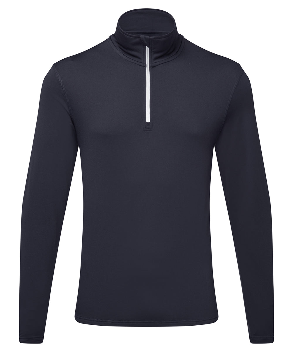 Men's TriDri® recycled long sleeve brushed back ¼ zip