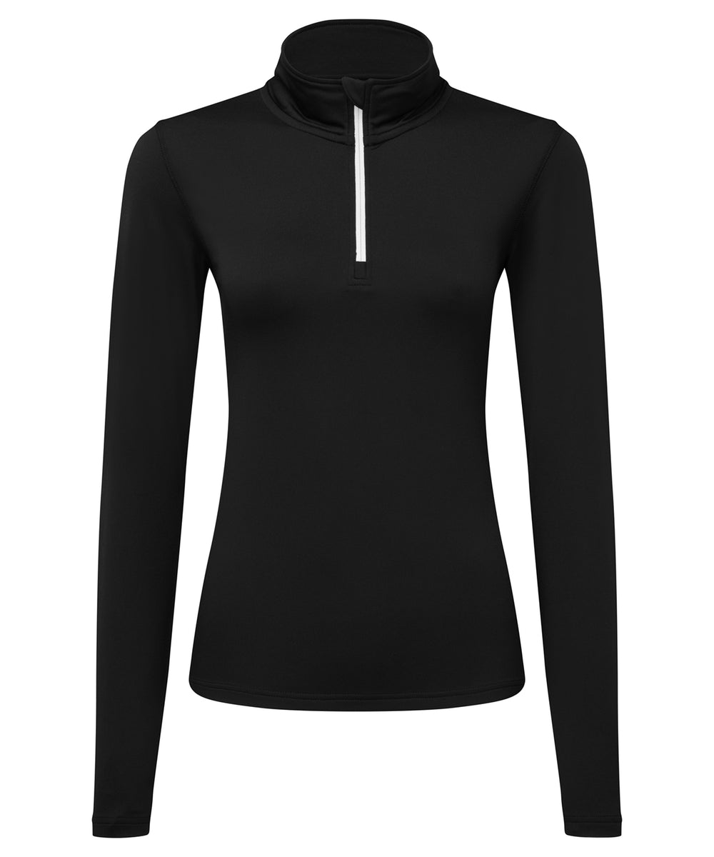 Women's TriDri® recycled long sleeve brushed back ¼ zip