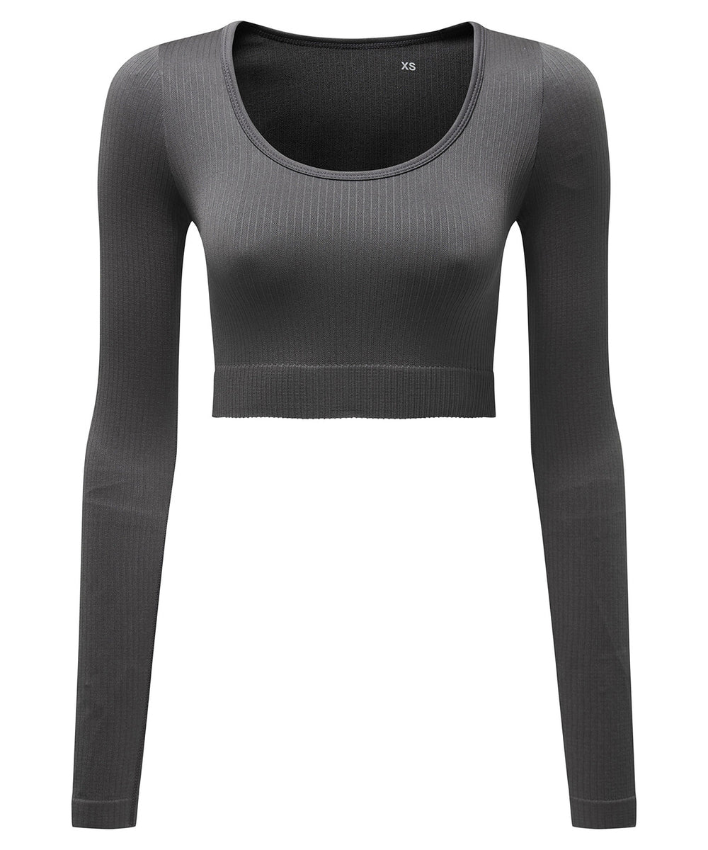 Women's TriDri® ribbed seamless 3D fit" crop top"