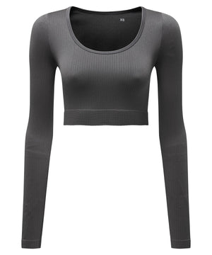 Women's TriDri® ribbed seamless 3D fit" crop top"