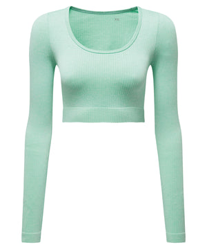Women's TriDri® ribbed seamless 3D fit" crop top"