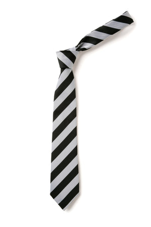 Broad Stripe Tie - Black & White