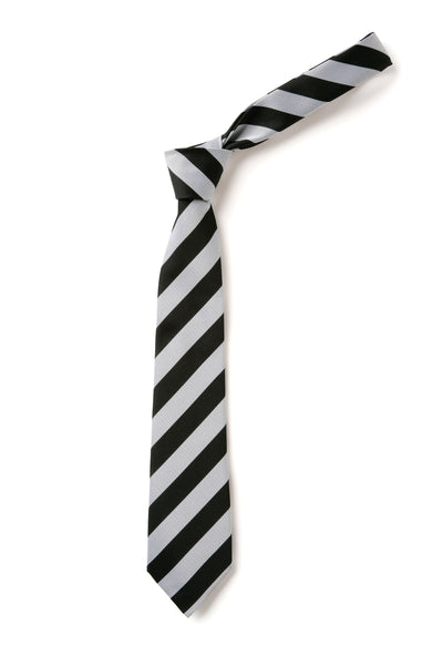 Broad Stripe Tie - Black & White