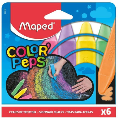 Maped Color Peps Side Walk Pavement Chalks (Pack of 6)
