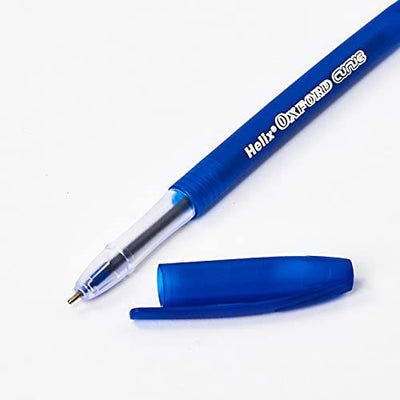Helix Oxford Curve Pens - Blue Ink (10 Pack)