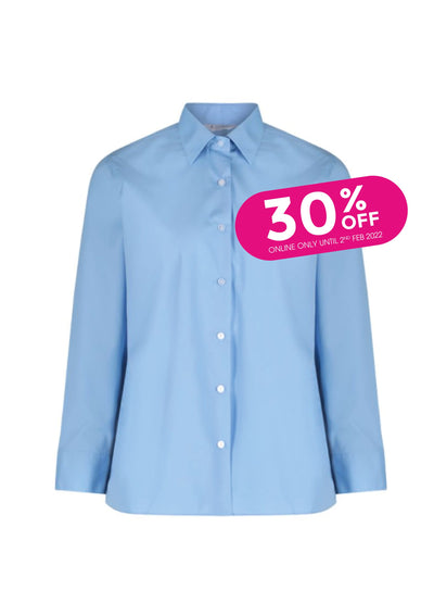 Blouses - Non Iron - Long Sleeve Tie Collar - Twin Pack - ⚠️While Stock Last⚠️