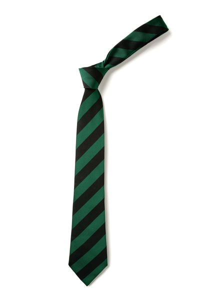 Broad Stripe Tie - Black & Emerald