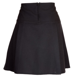 Triple Pleat Polyester Fitted Skirt