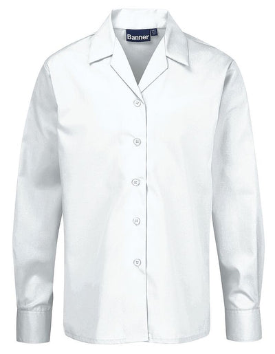 Blouses - Non Iron - Long Sleeve Revere Collar - Twin Pack