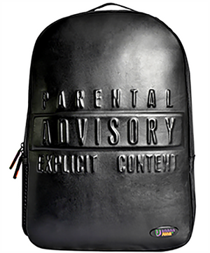 Warning Black Backpack