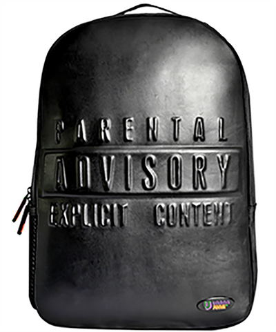 Warning Black Backpack
