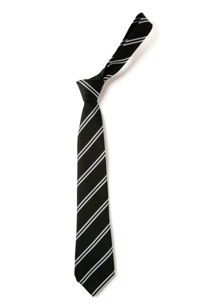 ouble Stripe Tie - Black & White