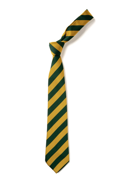 Broad Stripe Tie - Green & Gold